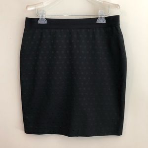 Ann Taylor Jacquard Polka Dot Pencil Skirt